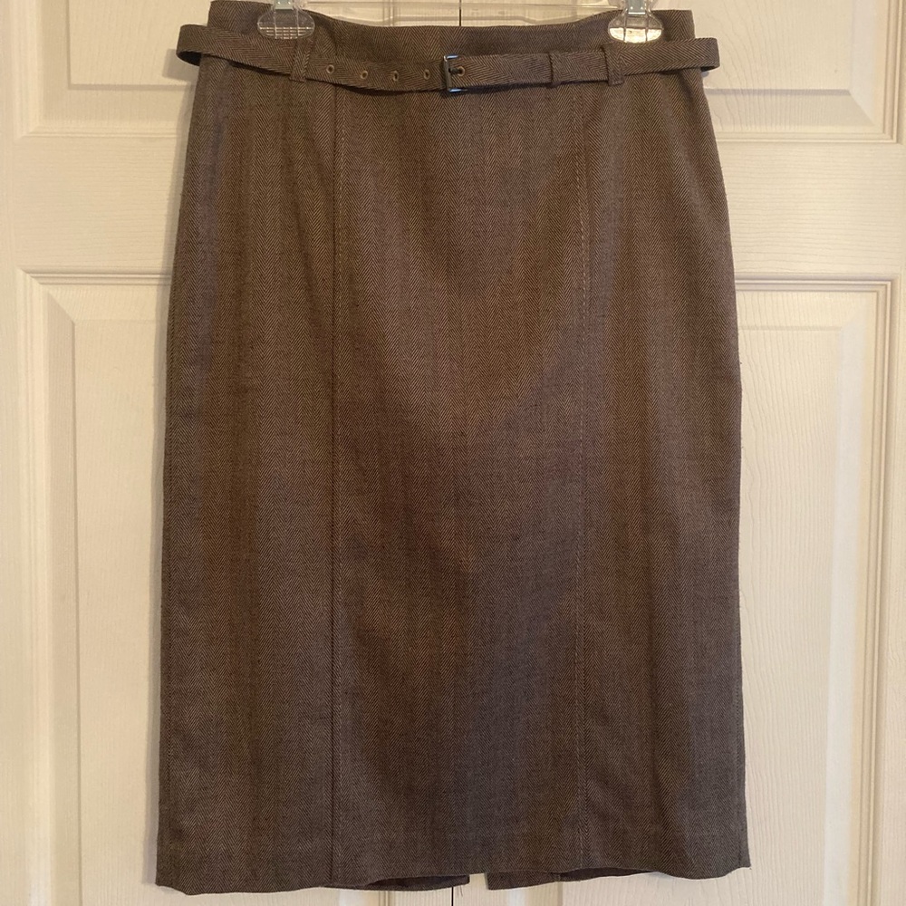 Rafaella Brown Pencil Skirt